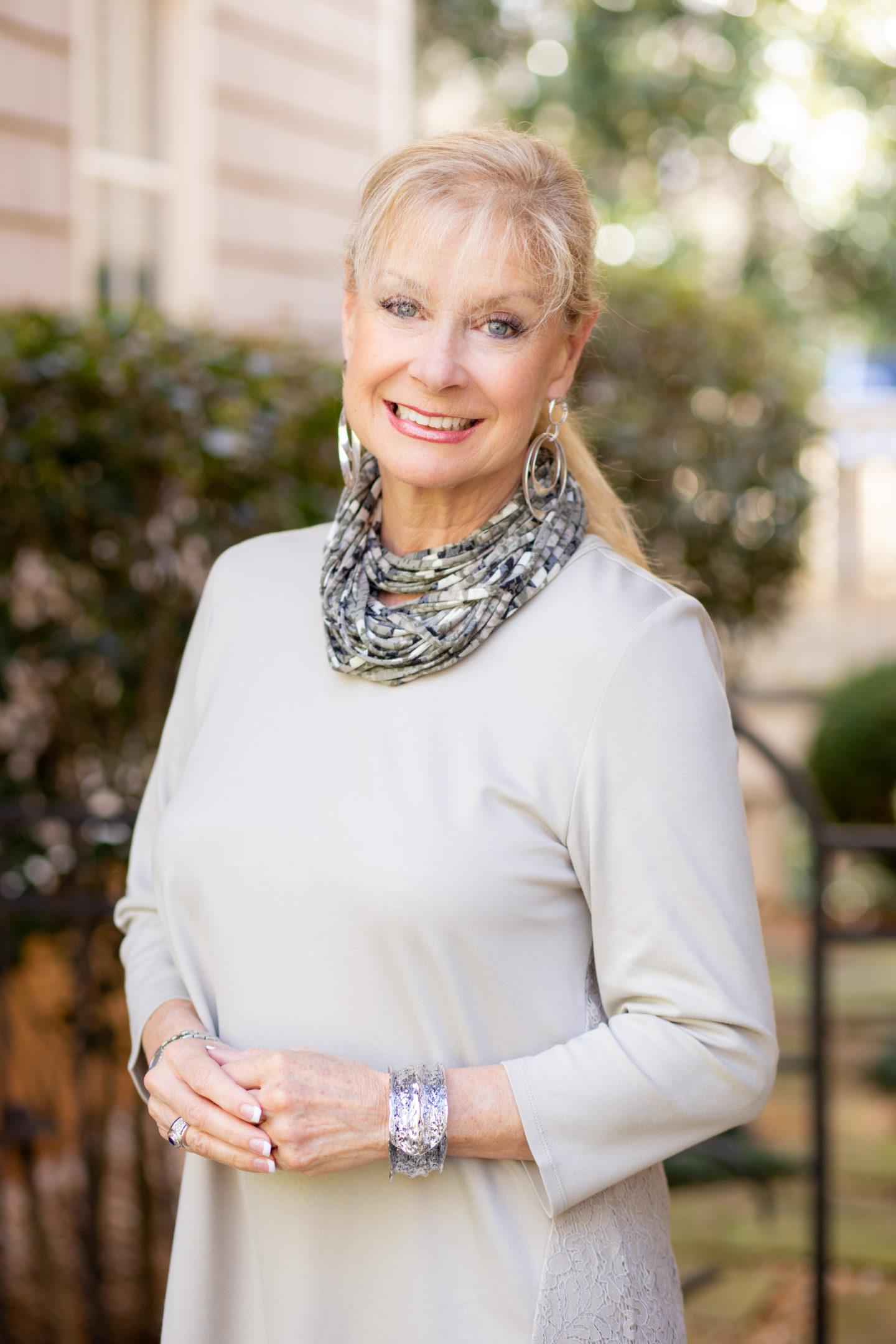 fashion over 50: ways to hide the aging neck | hello i'm 50ish